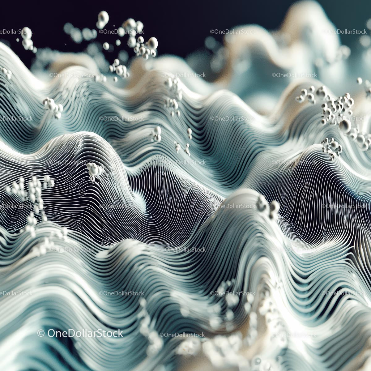 Intricate Abstract Wave Pattern with Flowing Lines