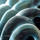 Abstract Wavy Lines with Futuristic Fluid Design
