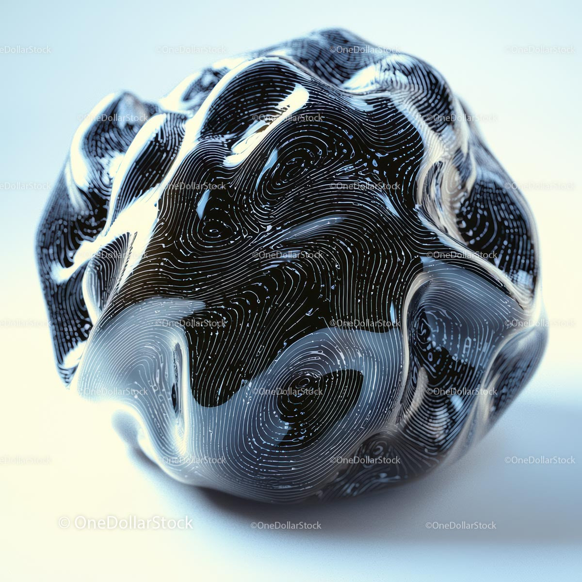 Futuristic Organic Shape with Neural Patterns