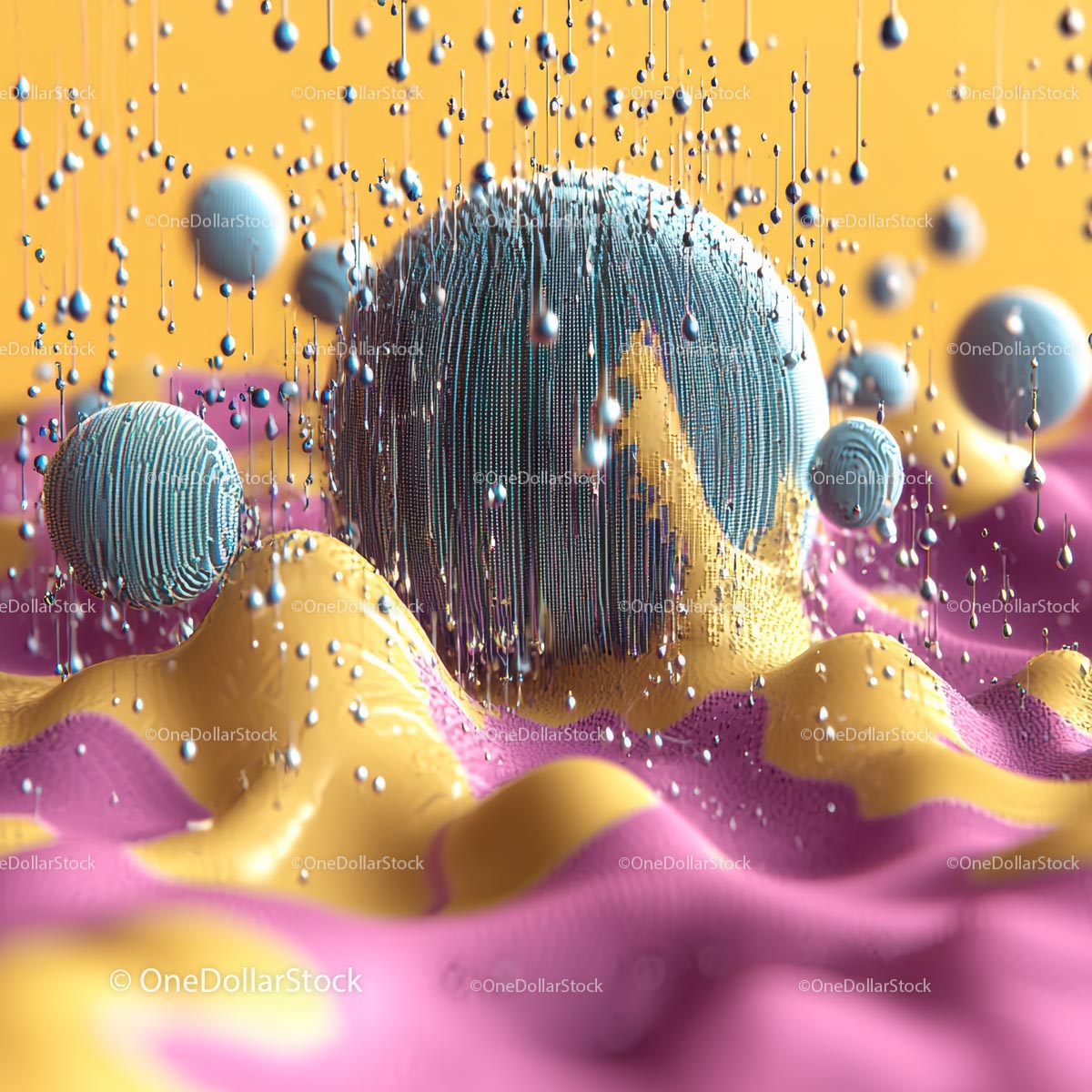 Abstract 3D Spheres with Vibrant Colors and Patterns