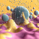 Abstract 3D Spheres with Vibrant Colors and Patterns