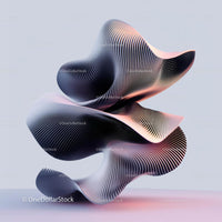Abstract 3D Sculpture with Flowing Lines and Curves