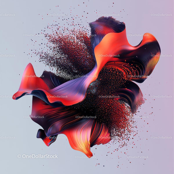 Vibrant Abstract Art with Fluid Dynamic Swirls
