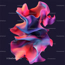 Vibrant Abstract Waves in Pink and Blue Hues