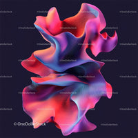 Vibrant Abstract Waves in Pink and Blue Hues