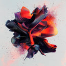 Vibrant Abstract Art with Dynamic Fluid Shapes