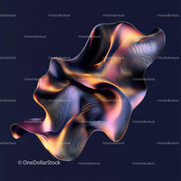 Vibrant Abstract Digital Wave with Neon Glow
