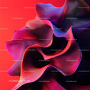 Vibrant Abstract Waves in Dynamic Fluid Form