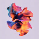 Vibrant Abstract 3D Fluid Sculpture with Colorful Waves