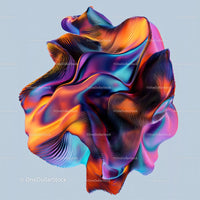 Colorful Abstract Digital Waves in Vibrant Spectrum Design