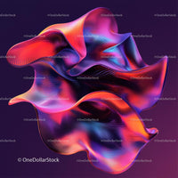 Vibrant Abstract Waveform in Dynamic Colors