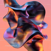 Dynamic Abstract Sculpture with Vibrant Colors