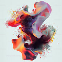 Vibrant Abstract Fluid Form in Dynamic Motion