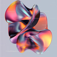 Futuristic Fluid Shape with Vibrant Gradient Colors