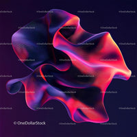 Vibrant Abstract Waves with Neon Glowing Effect