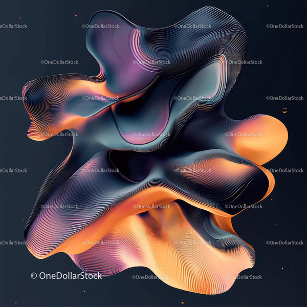 Fluid Organic Shapes in Vibrant Abstract Design