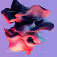 Vibrant Abstract Fluid Form with Dynamic Flow