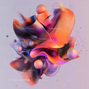 Dynamic 3D Abstract Composition with Vibrant Colors