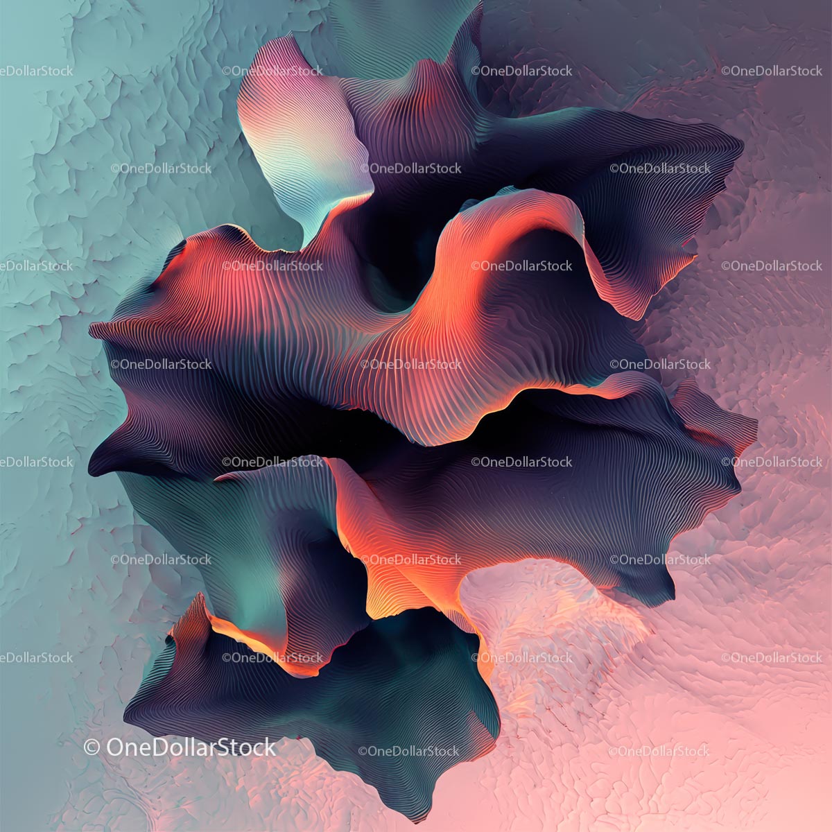 Vibrant Abstract Waves with Fluid Design