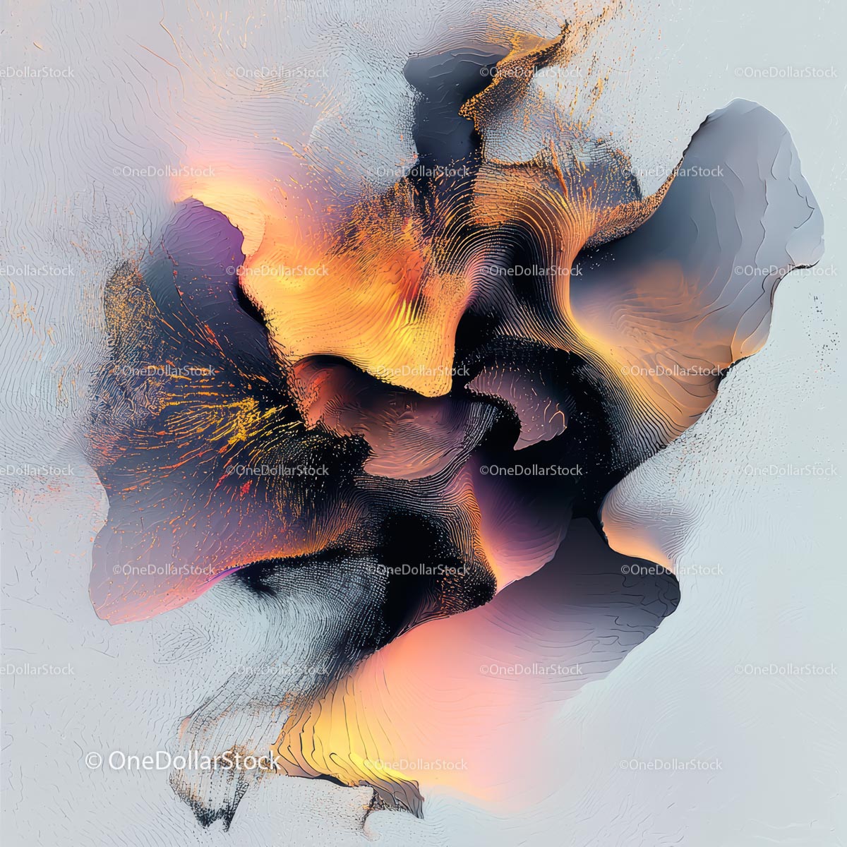 Vibrant Abstract Waves in Dynamic Composition
