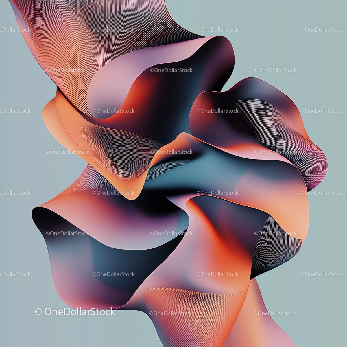 Vibrant Abstract Fluid Shapes with Gradient Color Blend