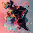 Vibrant Abstract Flowing Shapes in Pastel Tones