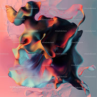 Vibrant Abstract Flowing Shapes in Pastel Tones