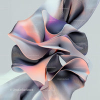 Futuristic Abstract 3D Shape in Soft Pastel Gradient