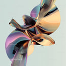 Dynamic Abstract Sculpture with Vibrant Gradient Colors