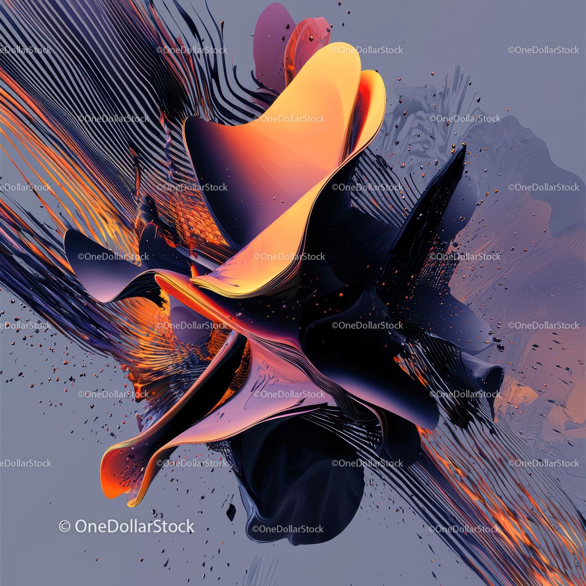 Vibrant Abstract Fluid Shapes in Dynamic Motion