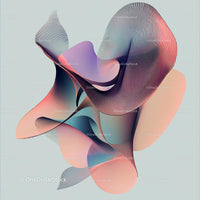 Abstract Fluid Shapes in Pastel Digital Illustration