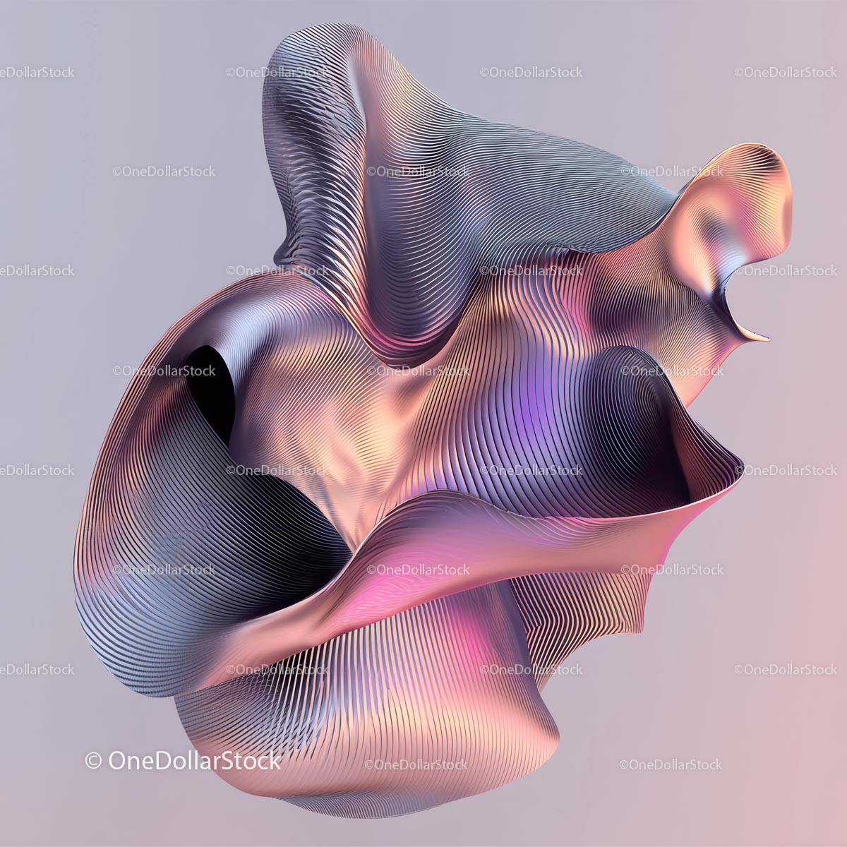 Fluid Abstract Sculpture with Elegant Curves