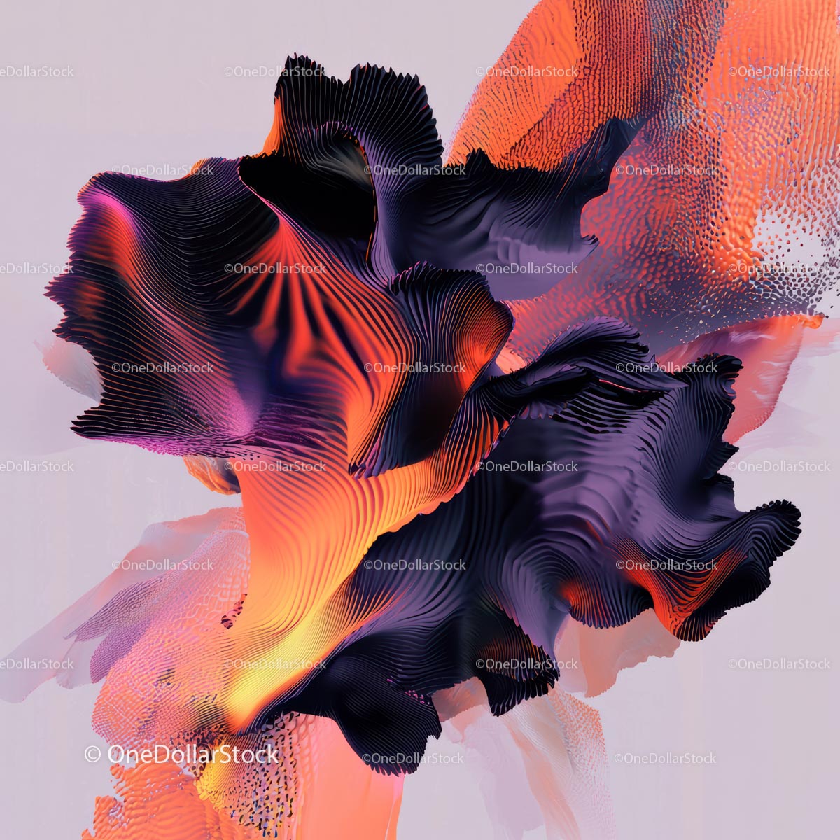 Vibrant Abstract Art with Fluid Organic Patterns