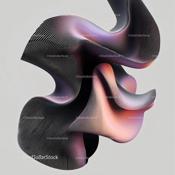 Dynamic Abstract Design with Fluid Lines and Gradient Colors