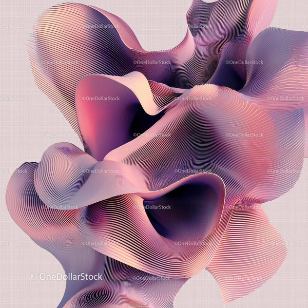 Fluid Abstract Shapes with Pink and Purple Gradients