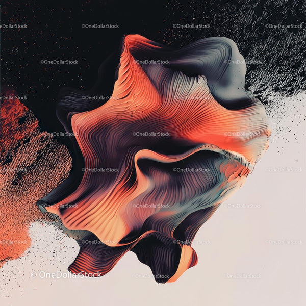 Dynamic Abstract Flowing Shapes with Vibrant Texture