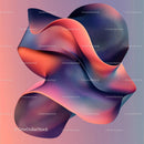 Vibrant Abstract Wave with Gradient Colors