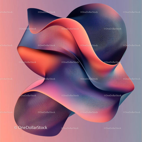 Vibrant Abstract Wave with Gradient Colors