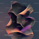 Abstract Digital Waves with Colorful Gradient