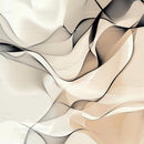 Abstract Flowing Lines in Beige and White Tones