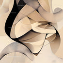 Abstract Fluid Art in Soft Beige and Black Tones