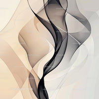 Abstract Elegance with Flowing Curves and Beige Tones