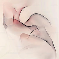 Elegant Abstract Art with Fluid Curves and Soft Hues