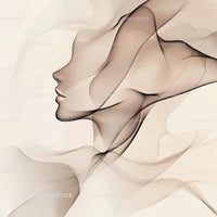 Elegant Abstract Profile with Flowing Lines and Curves