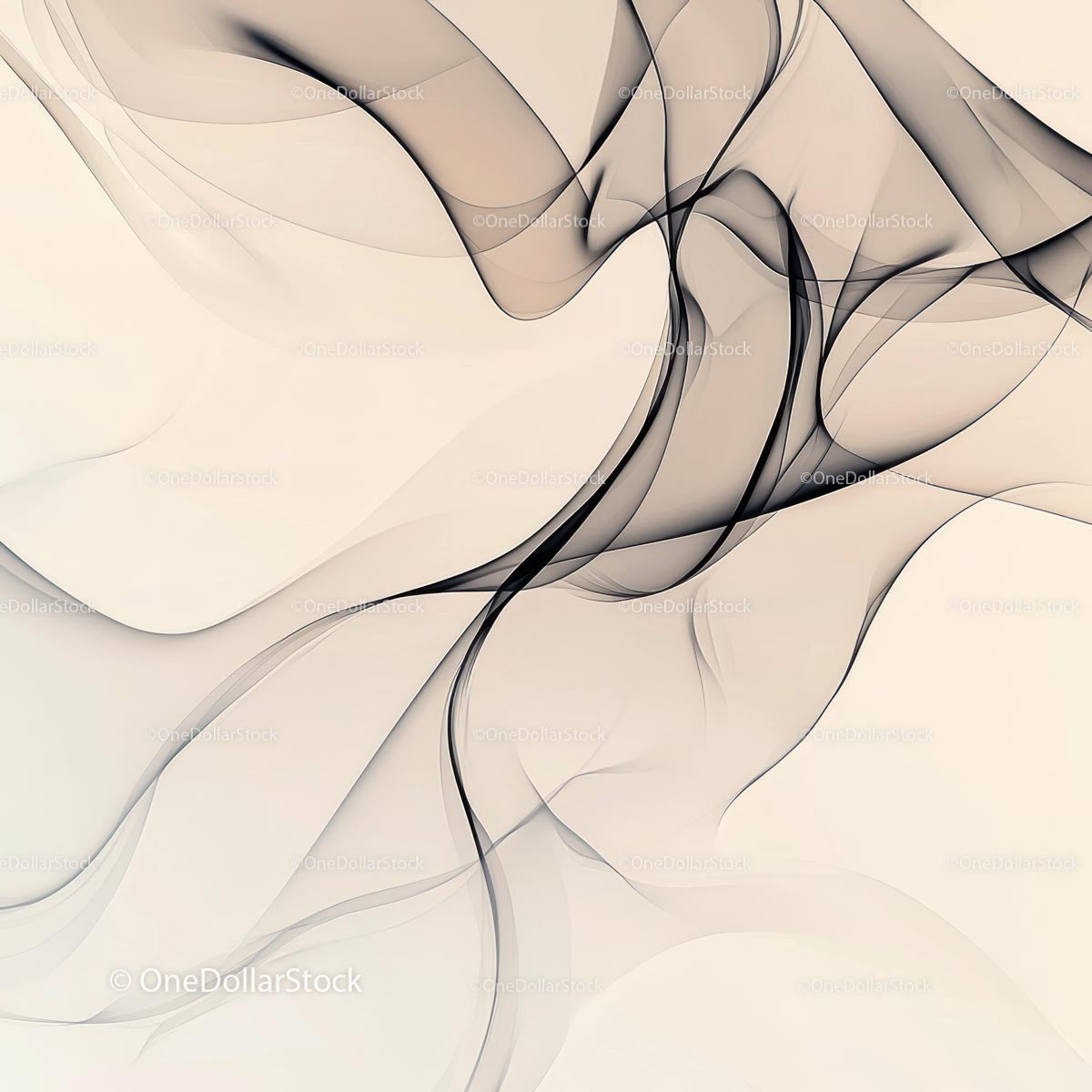 Elegant Abstract Art with Flowing Beige Lines