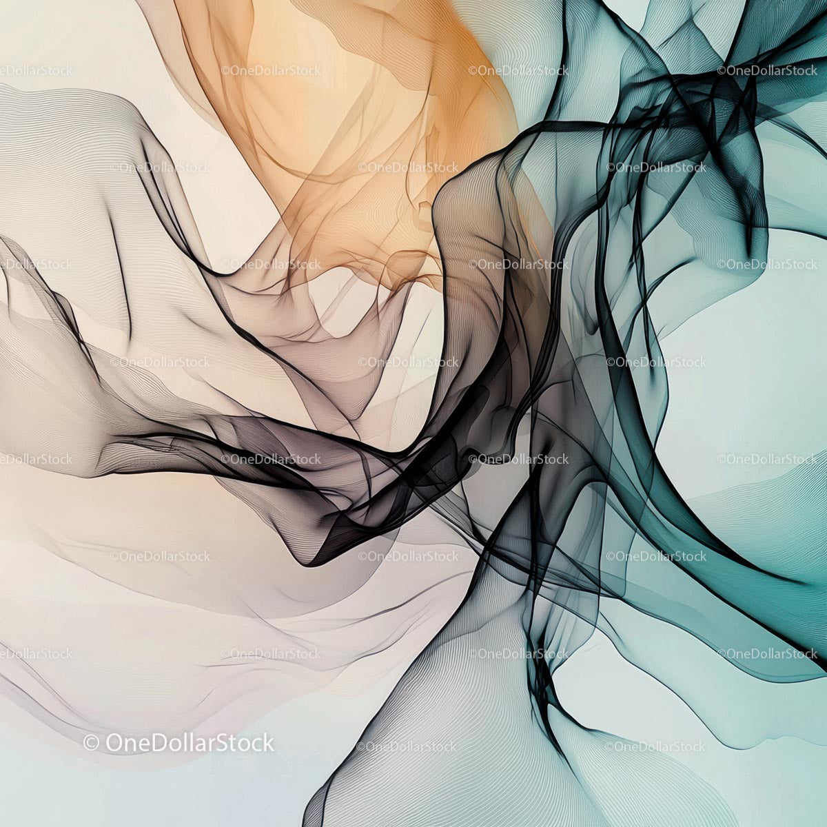 Ethereal Flowing Abstract Design in Soft Hues