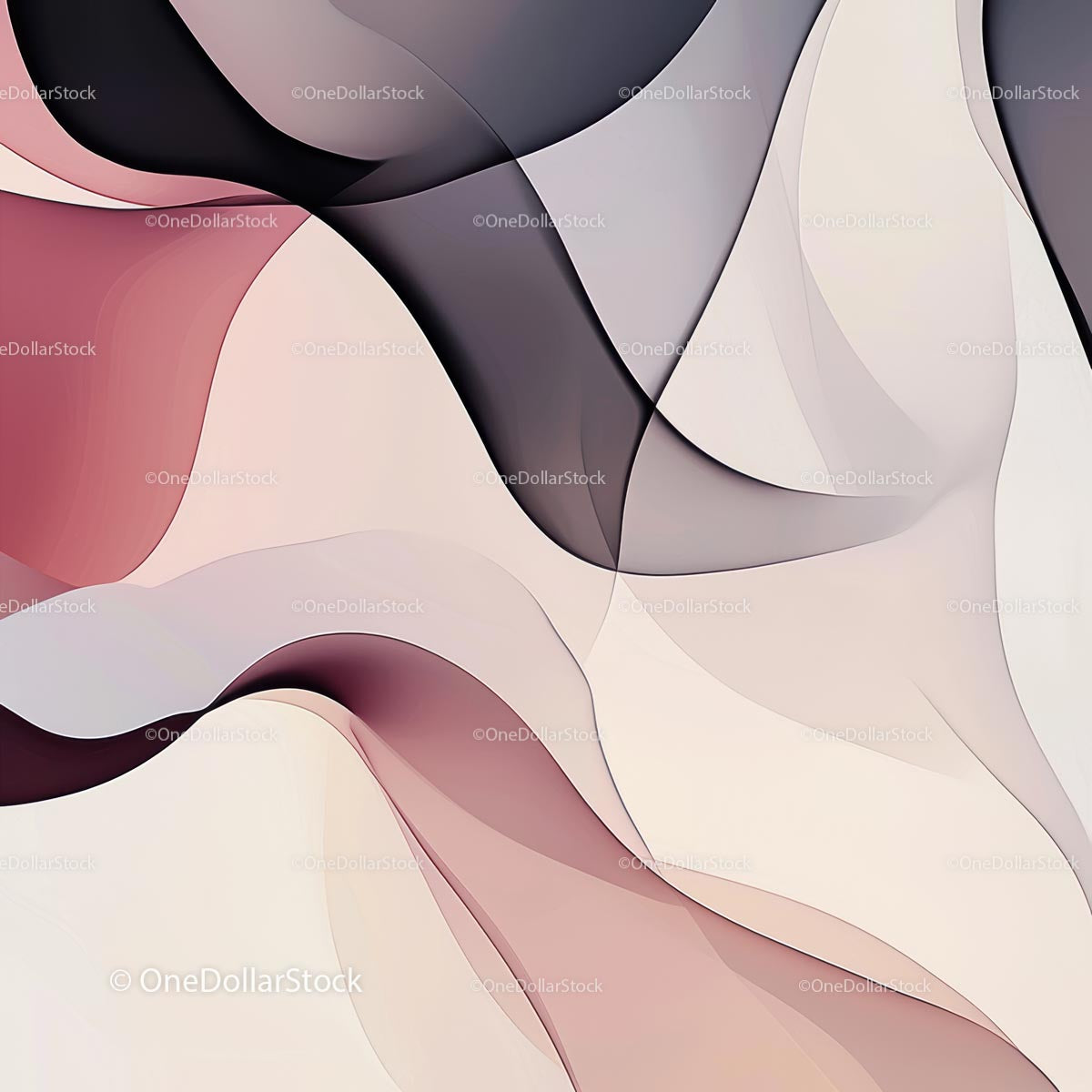 Abstract Fluid Shapes with Pastel Hues