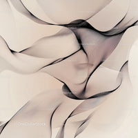 Abstract Beige and Black Flowing Line Art