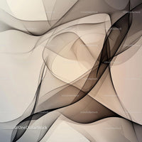 Abstract Fluid Curves in Beige and Brown Tones
