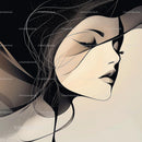 Elegant Abstract Portrait in Modern Art Style